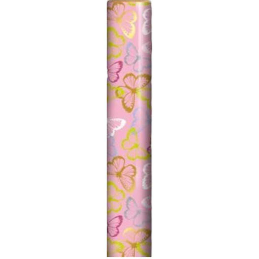Picture of HAPPY BIRTHDAY BUTTERFLY WRAPPING ROLL 70CM X 1.5 METERS